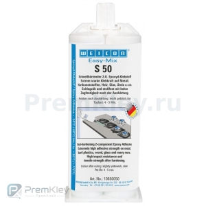 WEICON Easy-Mix N 50 (50 мл) Эпоксидный клей затвердевающий 45 минут, желтый