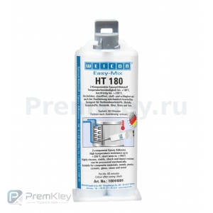 WEICON Easy-Mix HT 180 (50 мл) Эпоксидный клей устойчив к высоким температурам, черный