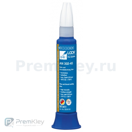 WEICONLOCK AN 302-45 Герметизация резьбовых соединений труб и фитинга (50 мл)