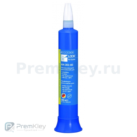 WEICONLOCK AN 302-60 Фиксатор резьбы (200 мл) высокой сила фиксации, средней вязкости, для пассивных материалов (хром, цинк, никель, высоколегированная